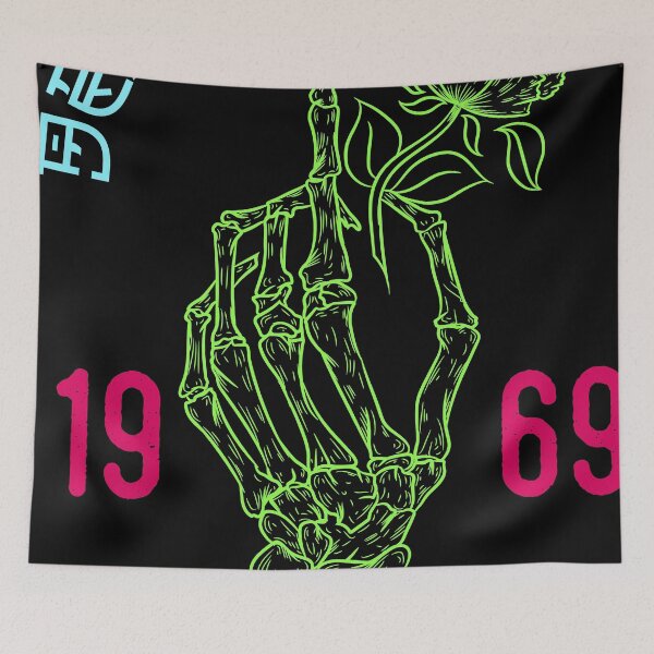 Item preview, Bones hand with rose in tattoo style designed and sold by kamui7mx.