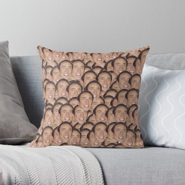 Nicolas cage face clearance pillow