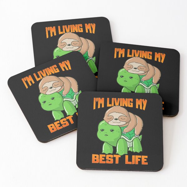 Item preview, Sloth & Turtle I'm Living My Best Life Adorable designed and sold by perfectpresents.