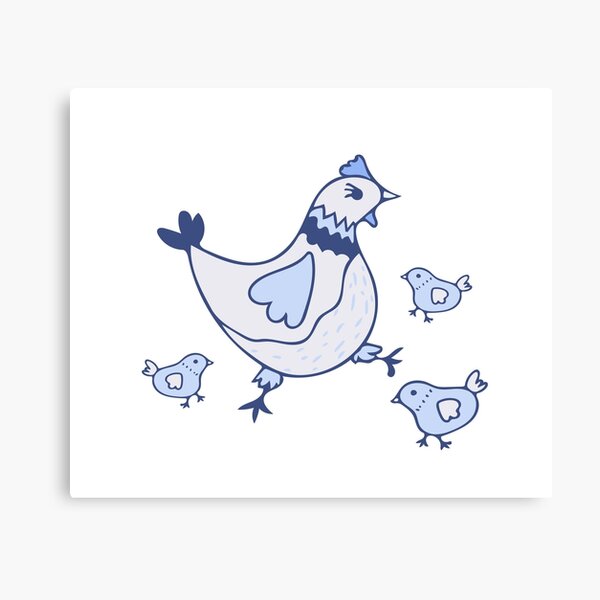 Hens and Chicks Canvas Print