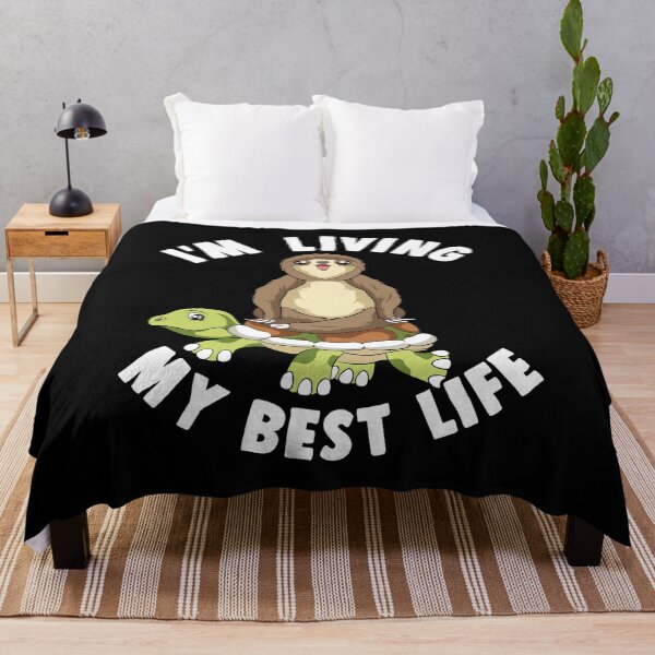 Item preview, Cute I'm Living My Best Life Sloth & Turtle Animal designed and sold by perfectpresents.