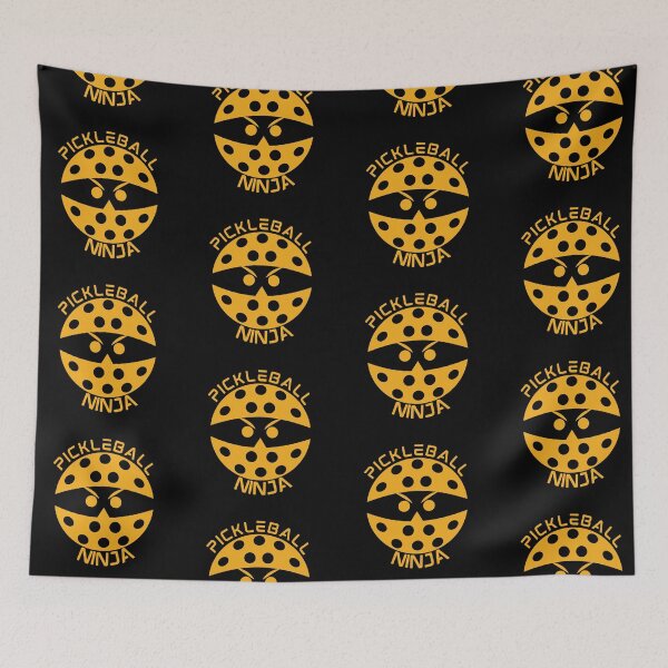 Item preview, Pickleball Ninja - yellow on black designed and sold by EvieWoj.