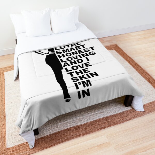 Strong Black Woman Standing Silhouette Comforter
