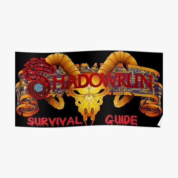 Shadowrun Survival Guide Original Logo Poster