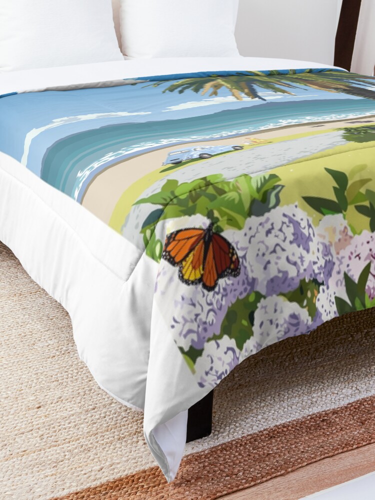 Alternate view of Langs Beach - Northland, New Zealand Comforter