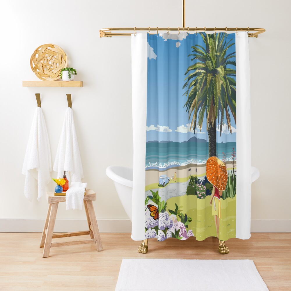 Langs Beach - Northland, New Zealand Shower Curtain