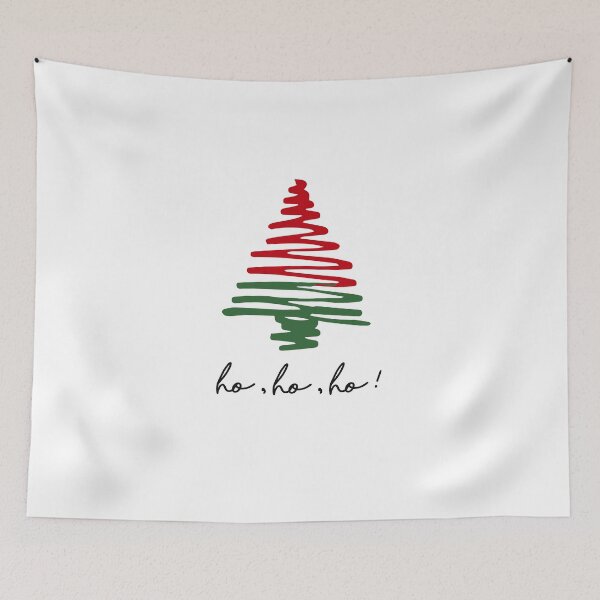 Item preview, Christmas Tree - Xmas - Minimalist Design HO HO HO designed and sold by Tropical Blood.