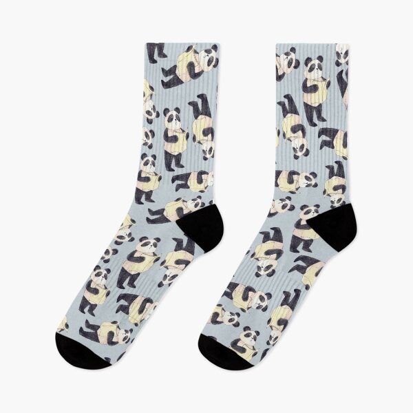 Item preview, Panda are reading, black and white, clear blue designed and sold by alisonsadler.