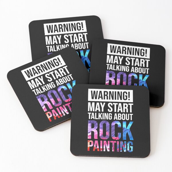 Item preview, Warning! May Start Talking About Rock Painting designed and sold by Cat Lady Designs.