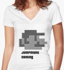jumpman Women's Fitted V-Neck T-Shirt
