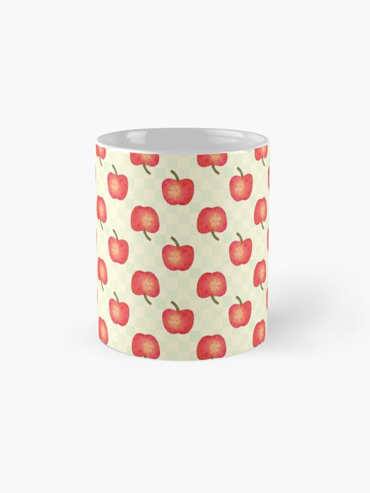 Alternate view of Apples and Checks Mug