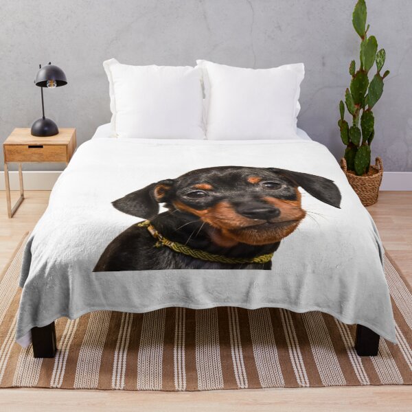 Item preview, Portrait of black puppy designed and sold by lena-maximova.