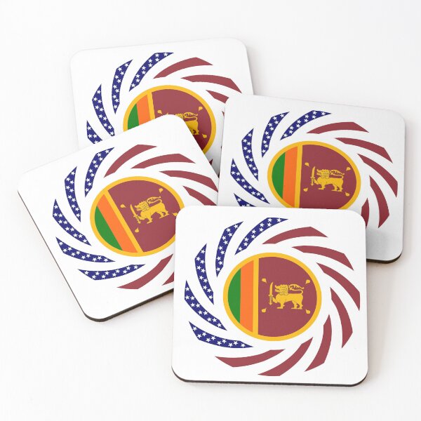 Item preview, Sri Lankan American Multinational Patriot Flag Series designed and sold by Carbon-Fibre Media.
