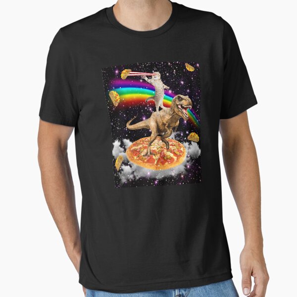 Item preview, El ORIGINAL Galaxy Laser Eye Cat en dinosaurio en pizza con tacos y arcoíris designed and sold by Mextpizza.