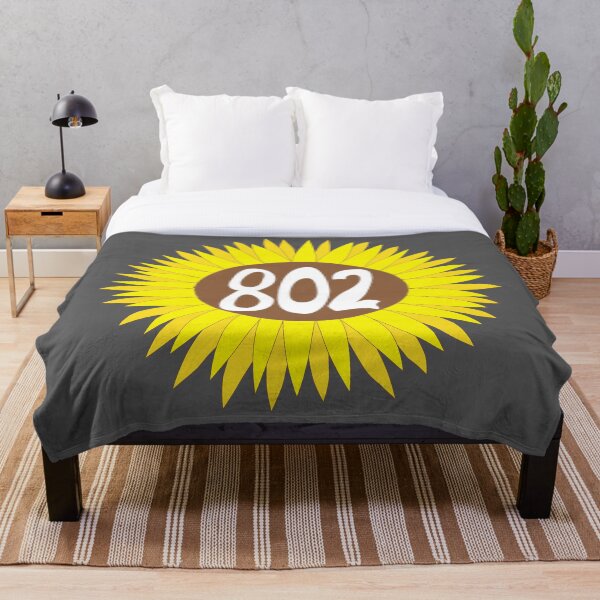 Item preview, Hand Drawn Vermont Sunflower 802 Area Code designed and sold by itsrturn.