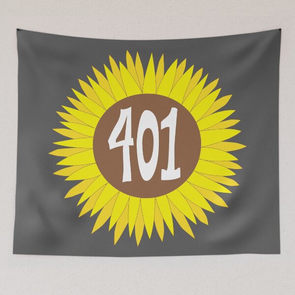 Item preview, Hand Drawn Rhode Island Sunflower 401 Area Code designed and sold by itsrturn.