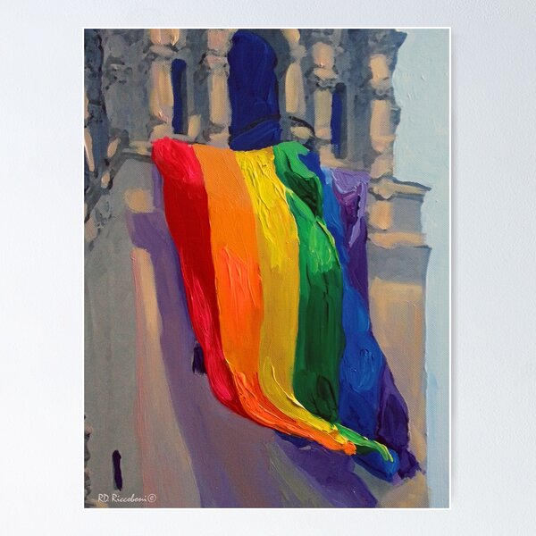 Artikelvorschau, Liebe gewinnt LGBTQ Gay Pride Rainbow Flag von RD Riccoboni entworfen und verkauft von RDRiccoboni.