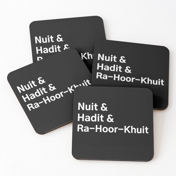Nuit & Hadit & Ra-Hoor-Khuit - The Thelemic Trinity Coasters (Set of 4)