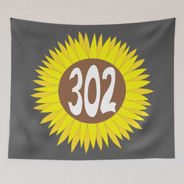 Item preview, Hand Drawn Delaware Sunflower 302 Código de Área designed and sold by itsrturn.