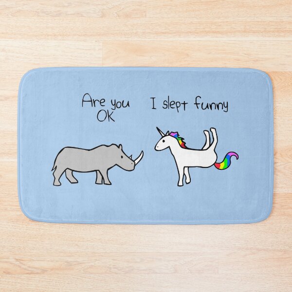 Item preview, I Slept Funny (Rhino and Unicorn) designed and sold by jezkemp.