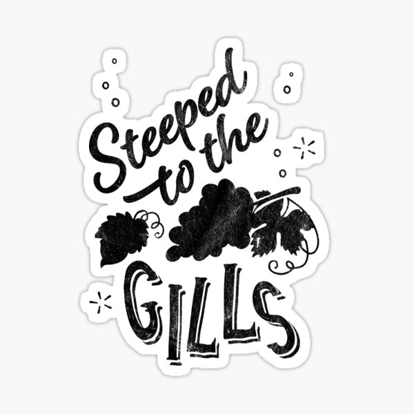 Steeped to the Gills Wodehouse T-shirt Sticker