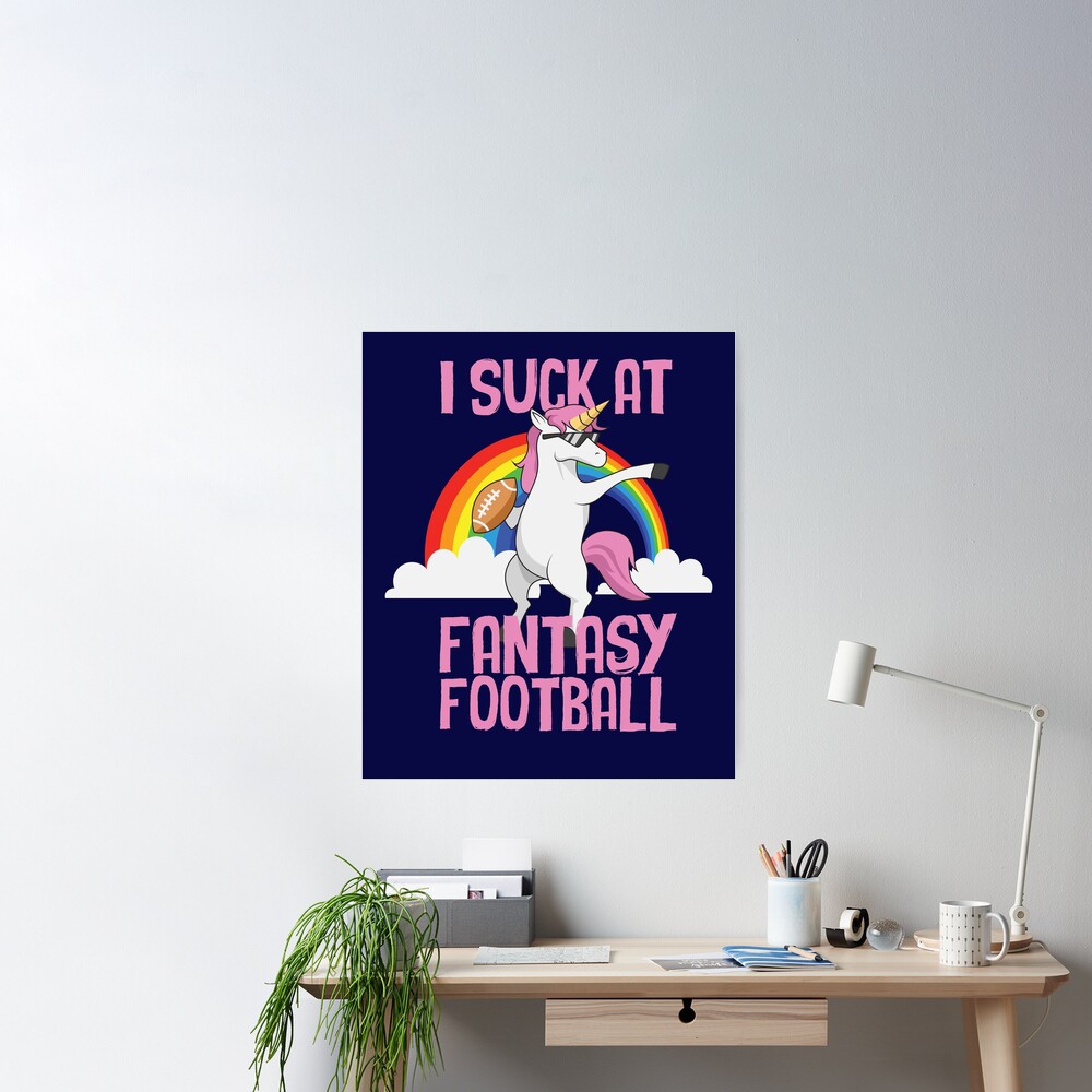 There's No Crying In Fantasy Football Funny Poster