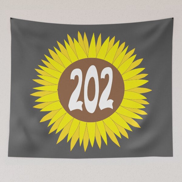 Item preview, Hand Drawn Washington DC Sunflower 202 Area Code designed and sold by itsrturn.