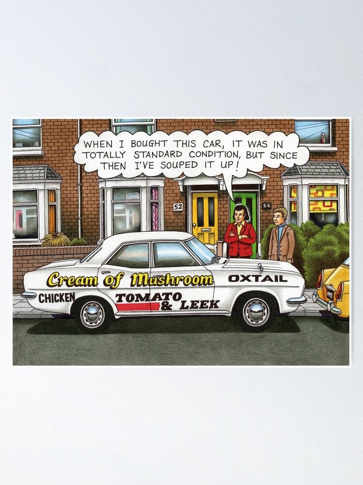 a-literally-souped-up-car-cartoon-joke-poster-by-retroblast-redbubble