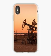 Oil pumps on a oil field. iPhone Case