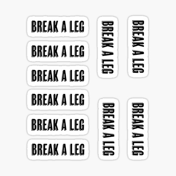 8 fun stickers for different messages on legs.