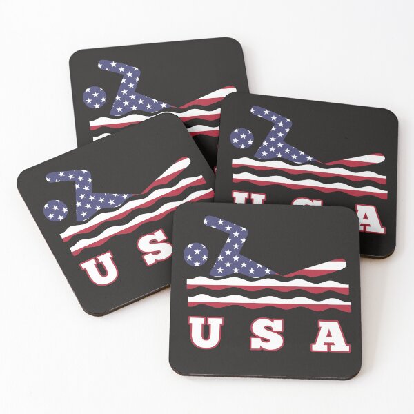 Item preview, American Flag Swimming Shirt, Swim USA Tee Shirt designed and sold by Dan66.