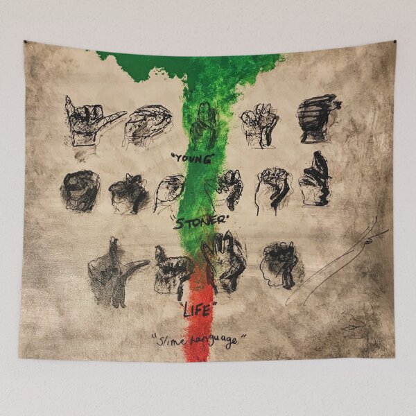Item preview, thug,stoner,young,life,slime language,music,rap,album art,fan art,cool,wall art,poster,painting designed and sold by spacesbydee.