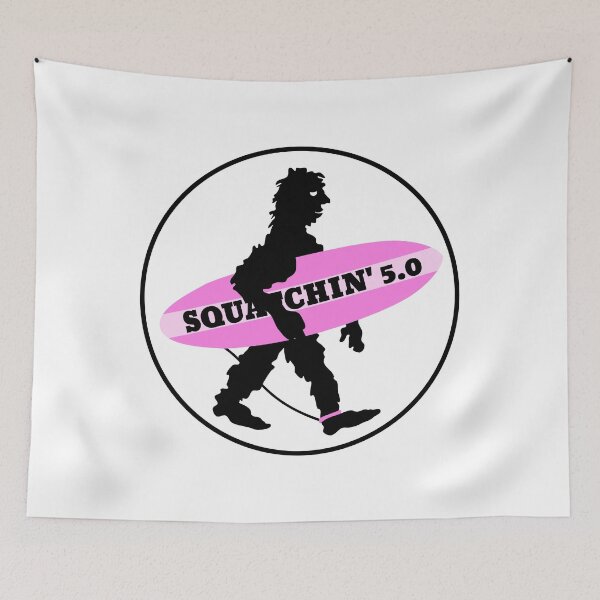 Item preview, Squatchin' Surfing Bigfoot designed and sold by piedaydesigns.