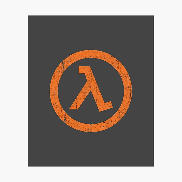 Half Life Lambda Symbol Photographic Print By Huckblade Redbubble 8203