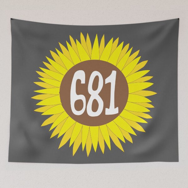 Item preview, Hand Drawn West Virginia Sunflower 681 Area Code designed and sold by itsrturn.