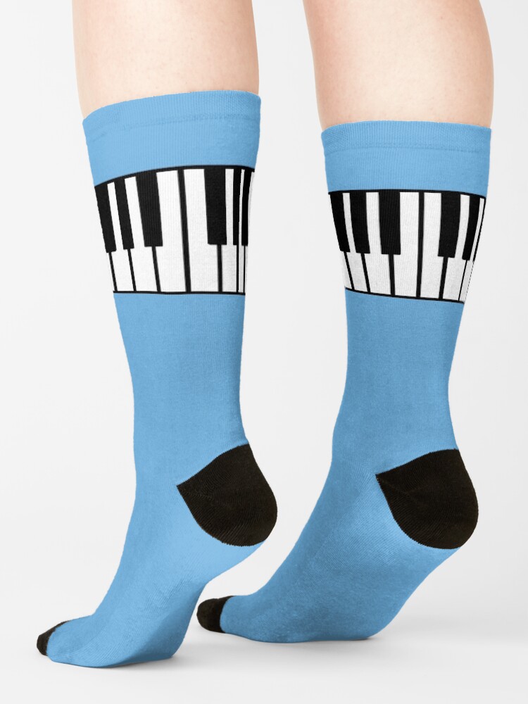 " Piano Keyboard on Blue" Socks for Sale by SOCKSbySBD Redbubble
