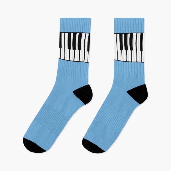 Item preview,  Piano Keyboard on Blue designed and sold by SOCKSbySBD.