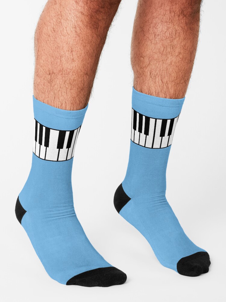 " Piano Keyboard on Blue" Socks for Sale by SOCKSbySBD Redbubble