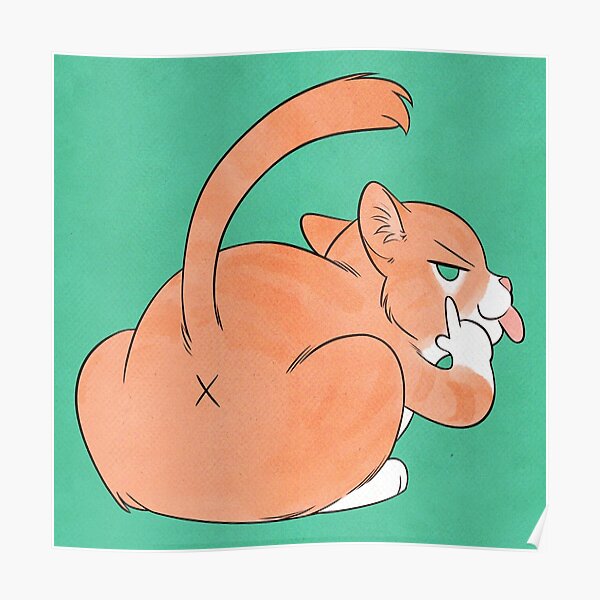 Póster Gato A Tope De Nakanoart Redbubble 7703