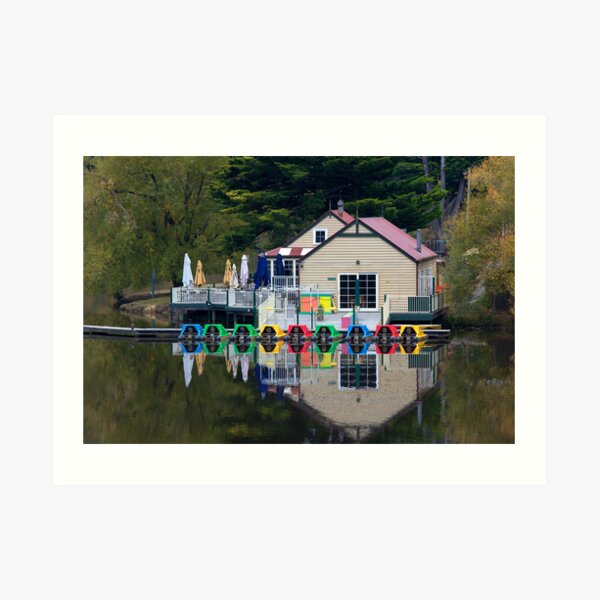 Boathouse Reflections Art Print