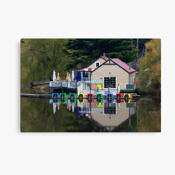 Boathouse Reflections Canvas Print