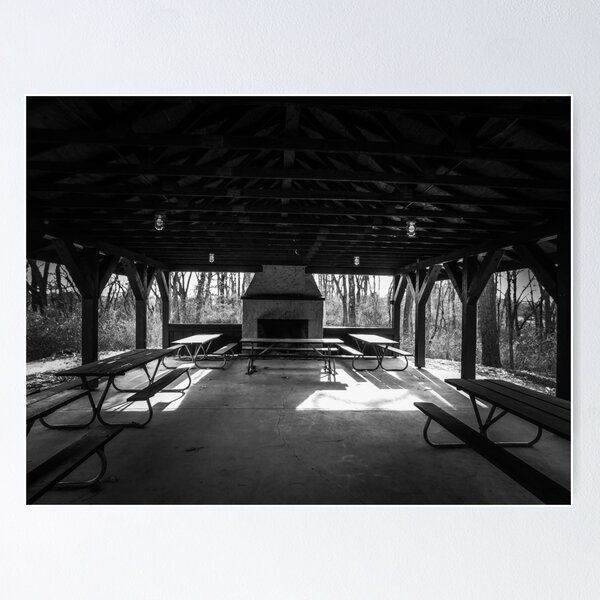 Item preview, Picnic Area In Black And White designed and sold by gibsonjason01.