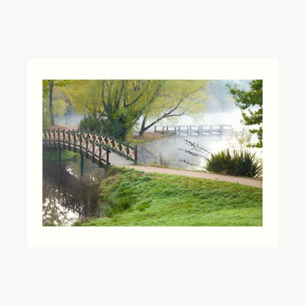 Bridge over Lake Daylesford Art Print