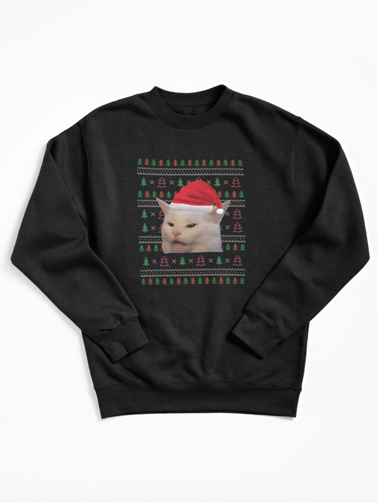 Thumbnail 2 von 7, Pullover, Woman Yelling At Cat Ugly Christmas Sweater Funny Meme designt und verkauft von cudx.