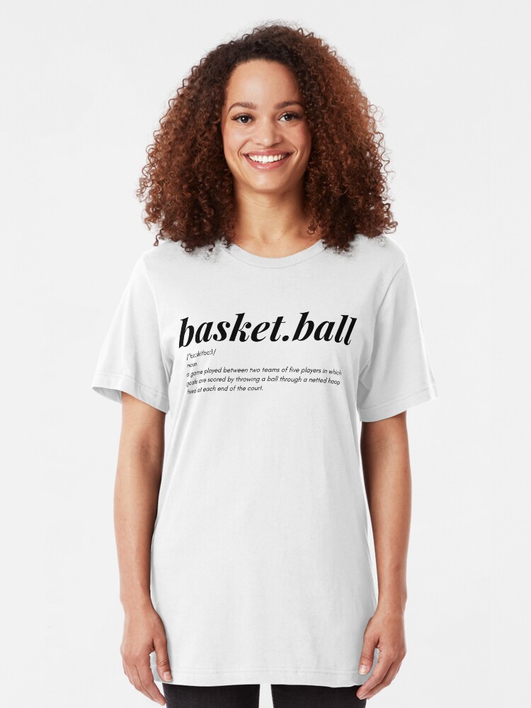 Alternate view of Basket.ball, basket ball definition tee, simple ball tee, sports tee Slim Fit T-Shirt