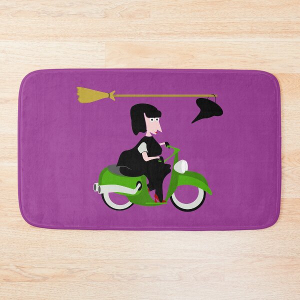 Item preview, Witch Riding a Green Motor Scooter designed and sold by piedaydesigns.