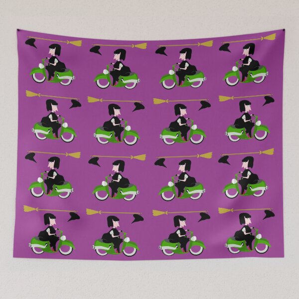 Item preview, Witch Riding a Green Motor Scooter designed and sold by piedaydesigns.