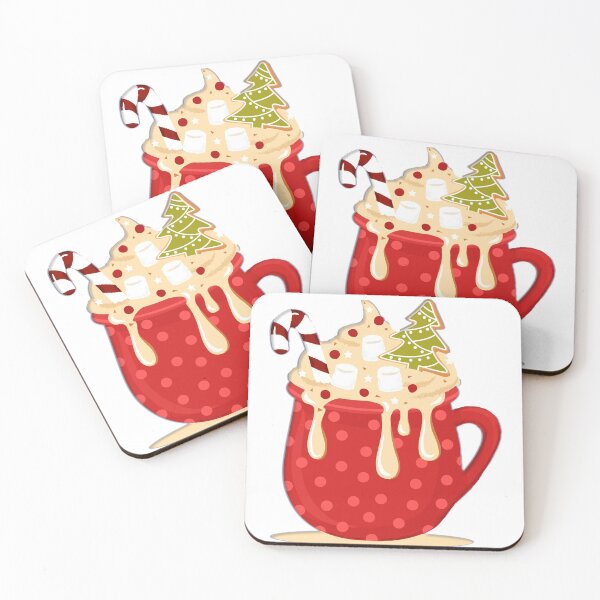 Item preview, Sweet Christmas Treat, Hot Cocoa with Topping, Candy Cane and Cookie designed and sold by roseofgold.