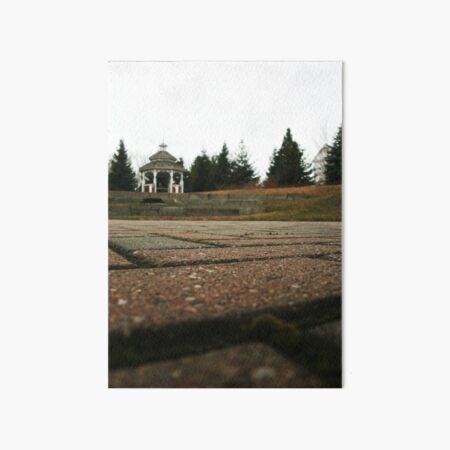 Brick Path to Gazebo, by Courtney Hatcher, City Photography Art Board Print