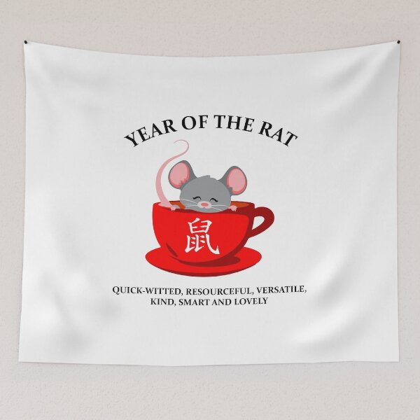 Item preview, Year of the Rat Happy New Year gift for men women kids designed and sold by hadleydesigns.